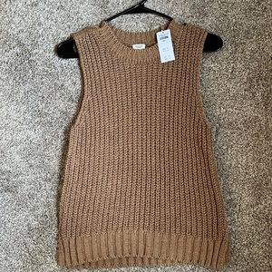 Brown/tan sweater tank